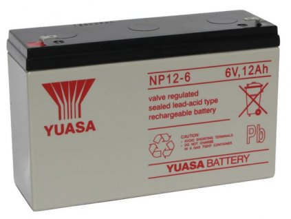 Staniční (záložní) baterie YUASA NP12-6, 12Ah, 6V
