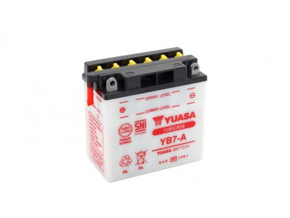Motobaterie YUASA (originál) YB7-A, 12V, 8Ah