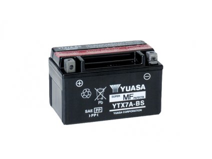 Motobaterie YUASA (originál) YTX7A-BS, 12V,  6Ah