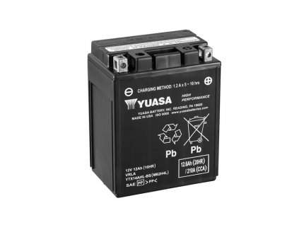 Motobaterie YUASA (originál) YTX14AHL-BS, 12V,  12Ah