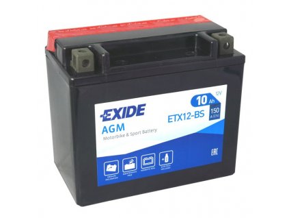 Motobaterie EXIDE ETX12-BS, 12V, 10Ah, 150A