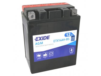 Motobaterie EXIDE ETX14AH-BS, 12V, 12Ah, 210A