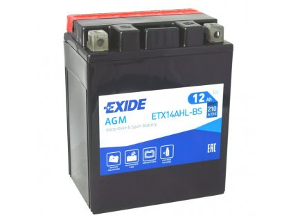 Motobaterie EXIDE ETX14AHL-BS, 12V, 12Ah, 210A