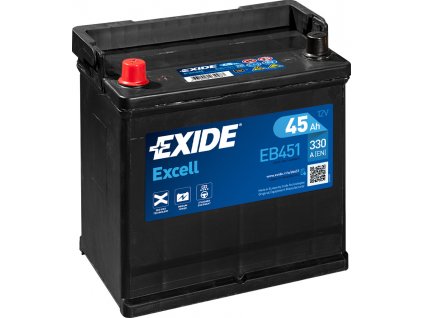 Autobaterie EXIDE Excell 45Ah, 330A, 12V, EB451