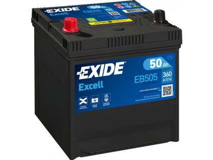 Autobaterie EXIDE Excell 50Ah, 360A, 12V, EB505