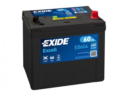 Autobaterie EXIDE Excell 60Ah, 390A, 12V, EB604