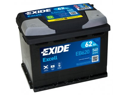 Autobaterie EXIDE Excell 62Ah, 540A, 12V, EB620