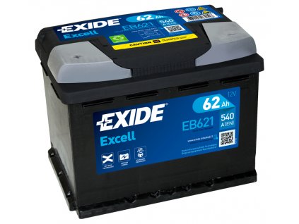 Autobaterie EXIDE Excell 62Ah, 540A, 12V, EB621
