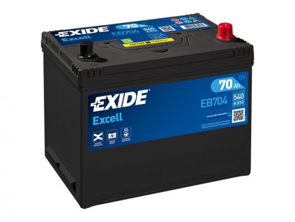 Autobaterie EXIDE Excell 70Ah, 540A, 12V, EB704