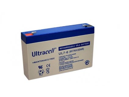 Ultracell UL7-6 (6V - 7Ah), VRLA-AGM záložní baterie