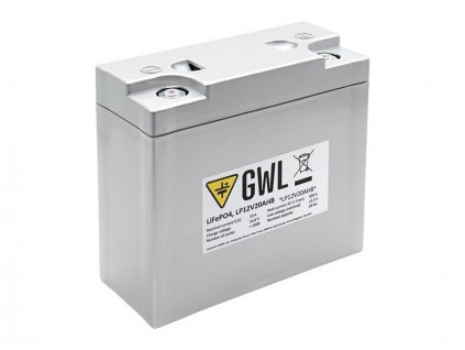 GWL POWER Lithium Yttrium - LiFePO4/LiFeYPO4 akumulátor 12V, 20Ah