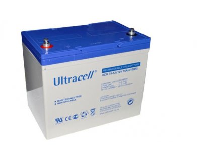 Ultracell UCG75-12 (12V - 75Ah), VRLA-GEL trakční baterie