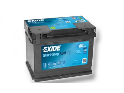 Autobaterie EXIDE START-STOP AGM 60Ah, 12V, EK600