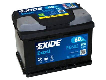 Autobaterie EXIDE Excell 60Ah, 540A, 12V, EB602
