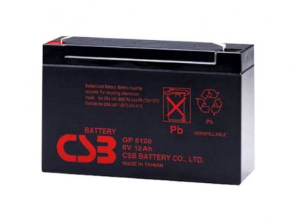 Baterie CSB GP6120 F1, 6V,  12Ah