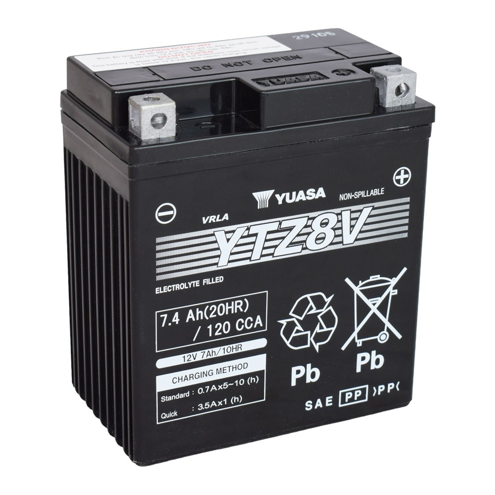 Motobaterie YUASA (originál, factory activated) YTZ8V, 12V, 7Ah