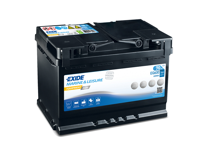 Exide EQUIPMENT AGM 12V 70Ah 600A EQ600