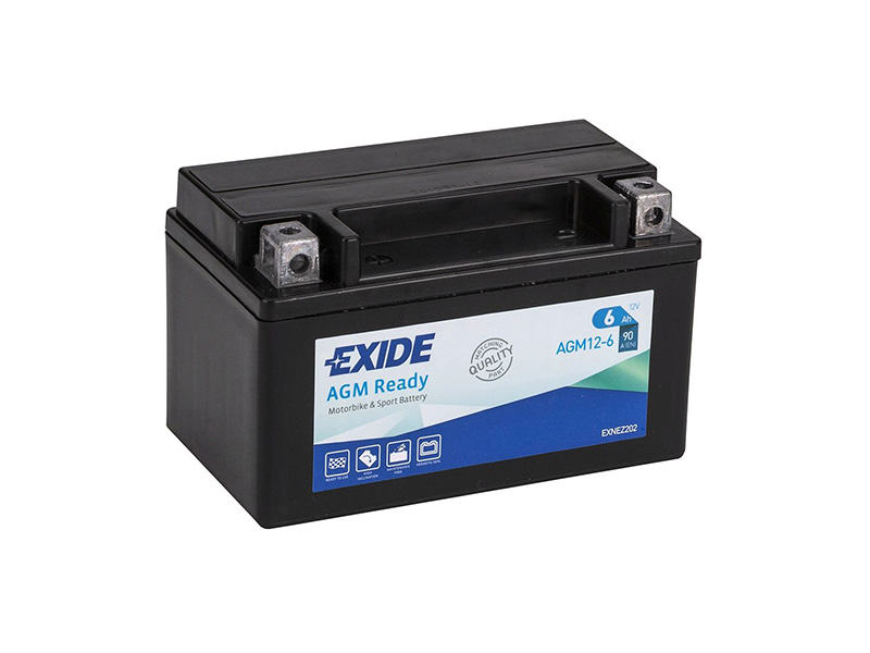 Levně Motobaterie EXIDE BIKE AGM Ready 6Ah, 12V, AGM12-6 (YTX7A-BS)
