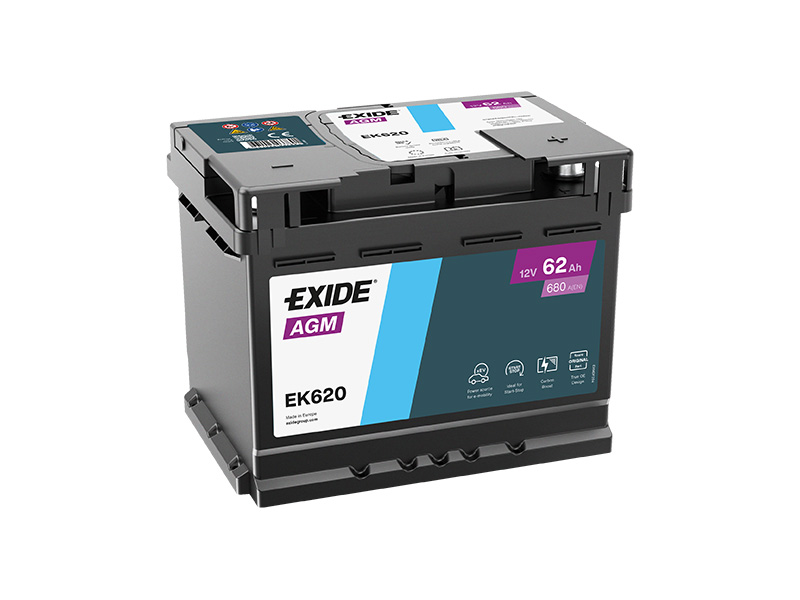 Levně Exide AGM 12V 62Ah 680A EK620