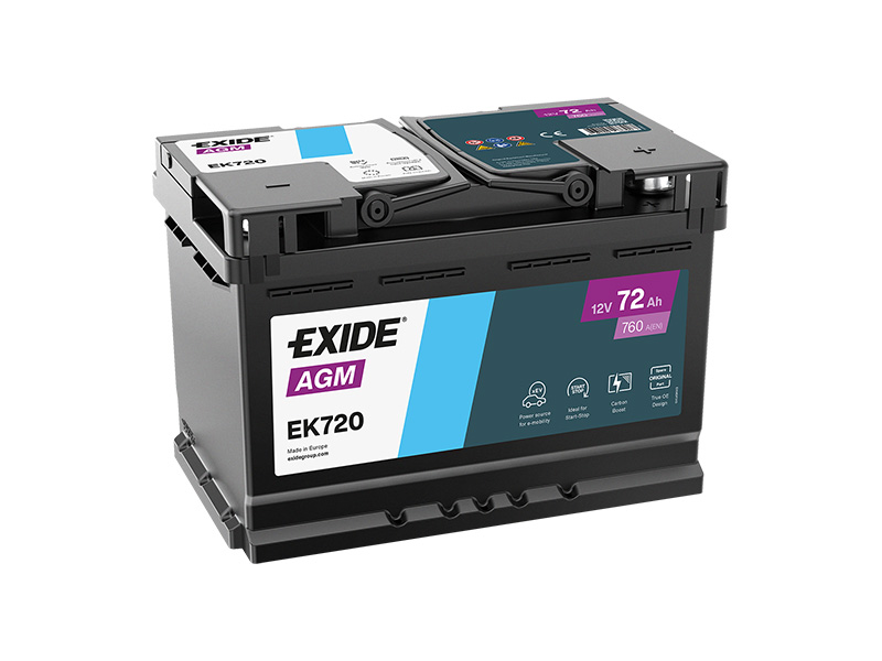 Levně Exide AGM 12V 72Ah 760A EK720