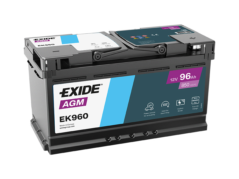 Levně Exide AGM 12V 96Ah 850A EK960