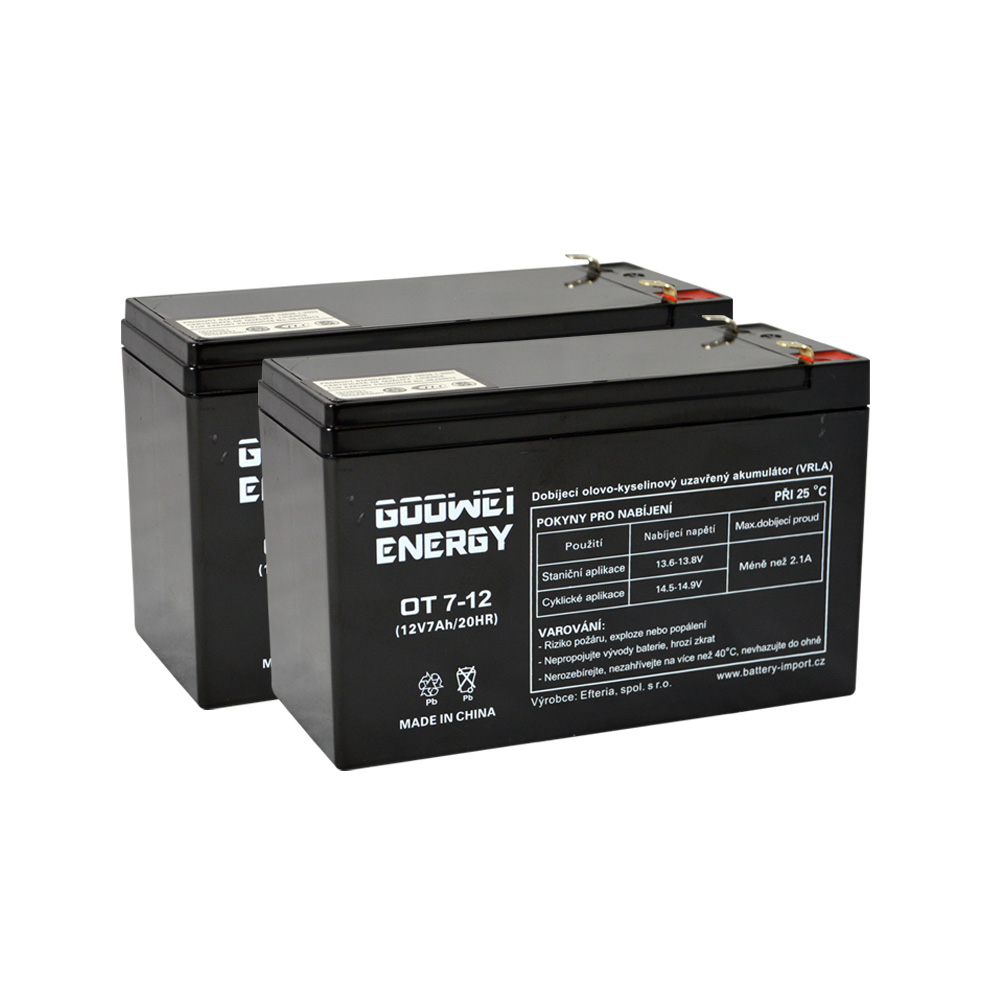 Baterie pro UPS (2x Goowei Energy OT7.2-12 F2) Baterie pro UPS (2x Goowei Energy OT7.2-12 F2)
