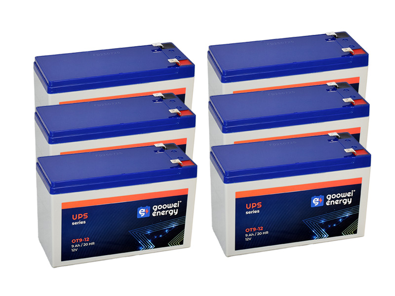 Baterie pro UPS (6x Goowei Energy OT9-12)