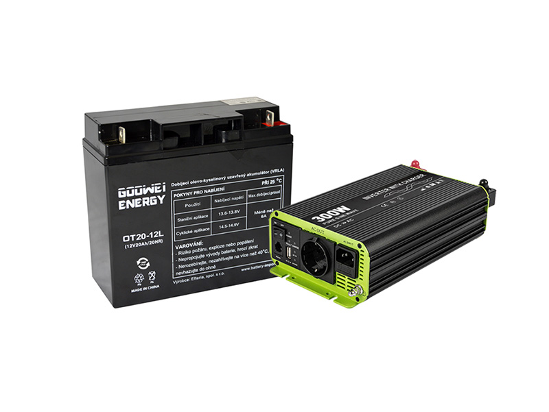 Kosun / Goowei Energy Záložní zdroj pro oběhové čerpadlo – set (Kosun 300W RSC300P-112 + Goowei Energy 20Ah OTL20-12)
