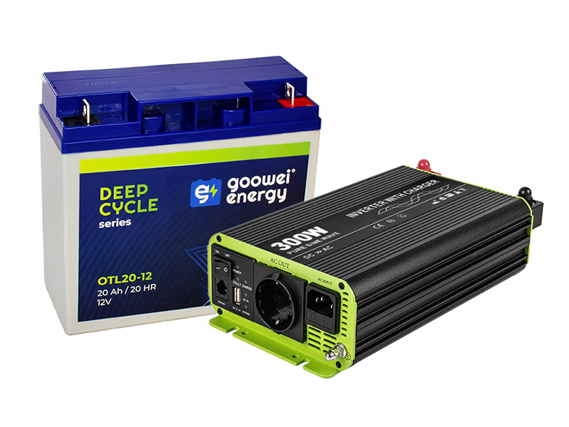 Kosun / Goowei Energy Záložní zdroj pro oběhové čerpadlo – set (Kosun 300W RSC300P-112 + Goowei Energy 20Ah OTL20-12)