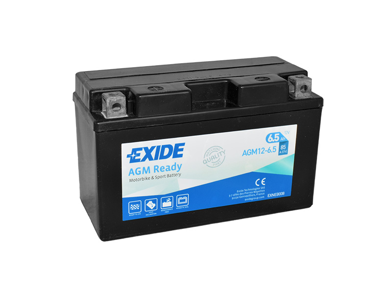 Levně Motobaterie EXIDE BIKE AGM Ready AGM12-6.5, 12V, 6.5Ah, 85A