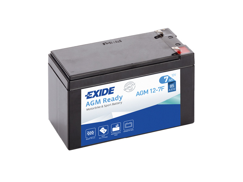 Levně Motobaterie EXIDE BIKE AGM Ready AGM12-7F, 12V, 7Ah, 85A