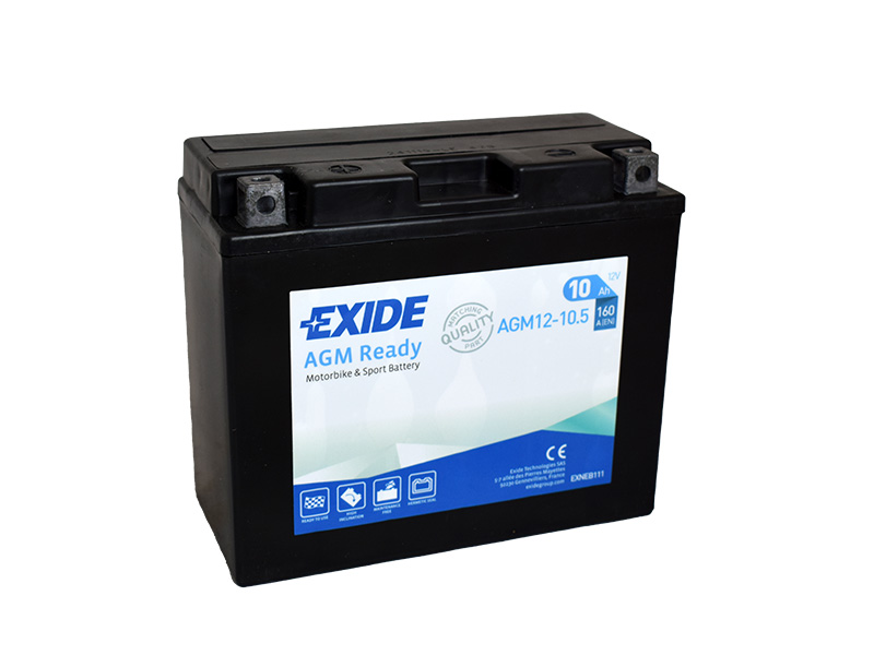 Levně Motobaterie EXIDE BIKE AGM Ready AGM12-10.5, 12V, 10Ah, 160A
