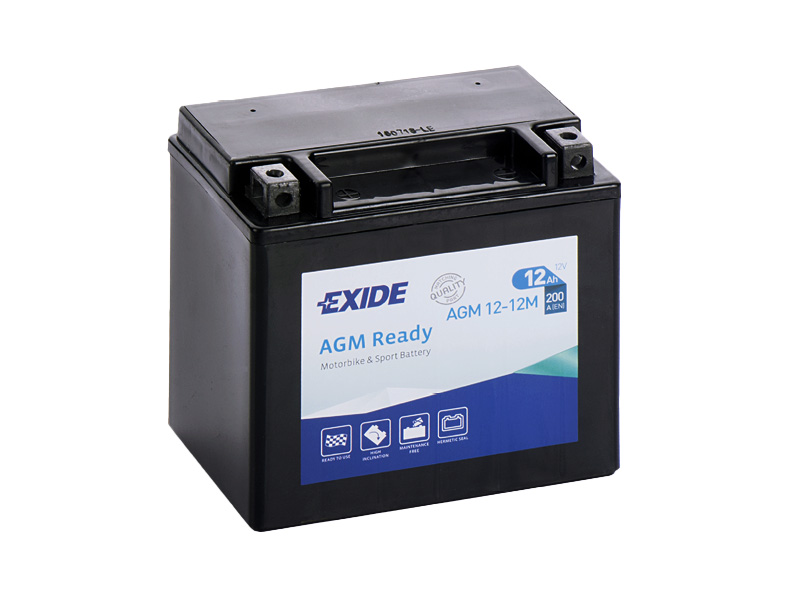 Levně Motobaterie EXIDE BIKE AGM Ready AGM12-12M, 12V, 12Ah, 200A
