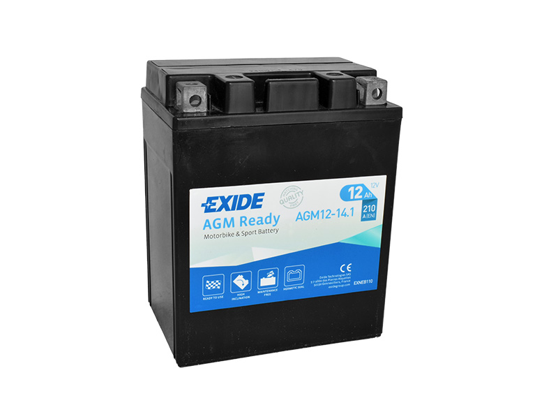 Levně Motobaterie EXIDE BIKE AGM Ready AGM12-14.1, 12V, 12Ah, 210A