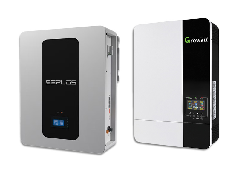 Levně Set lithiová baterie SEPLOS POLO-W (5.12kWh) + měnič Growatt SPF 5000ES (5000W), 48V