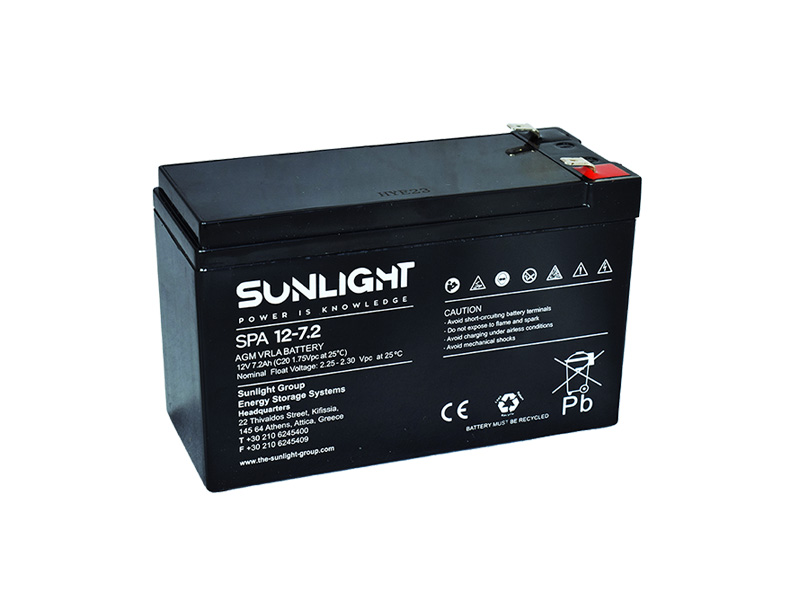 Levně Záložní baterie Sunlight SPA 12-7.2 F2, 12V, 7.2Ah