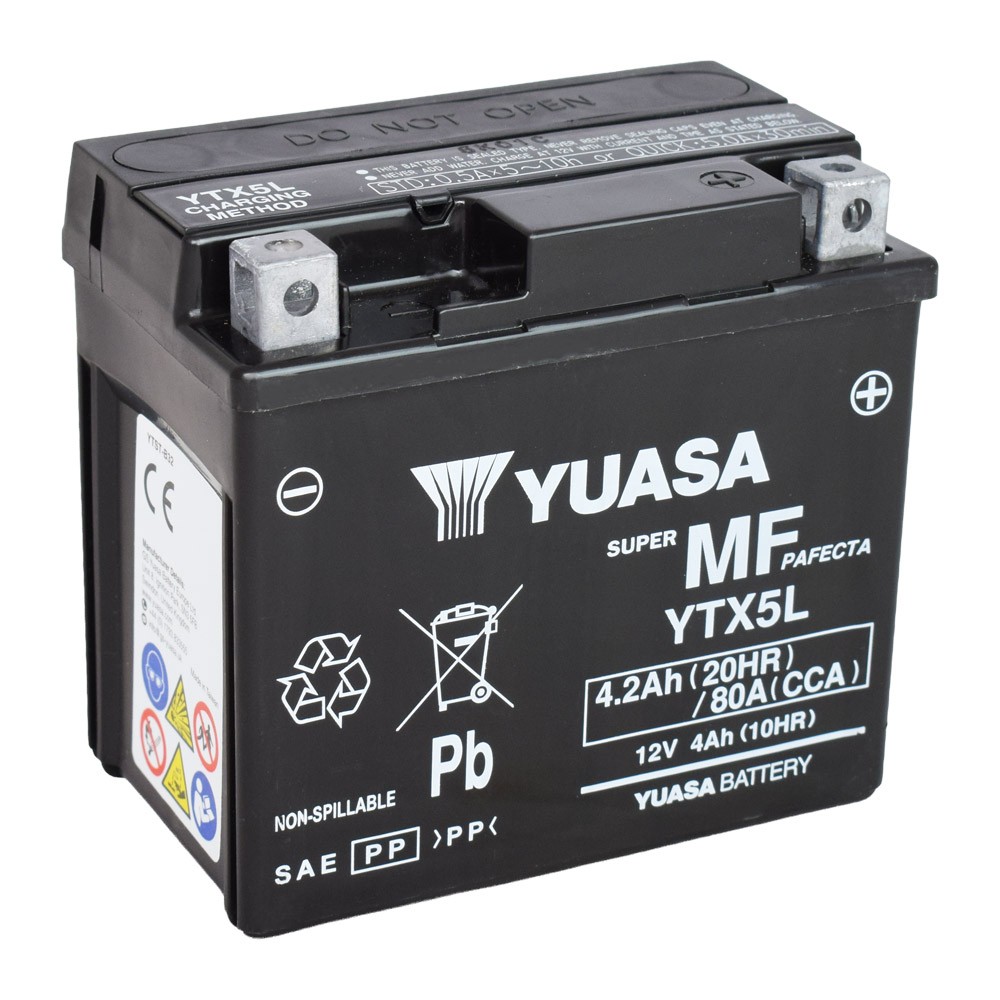 Motobaterie YUASA YTX5L (factory activated), 12V, 4Ah