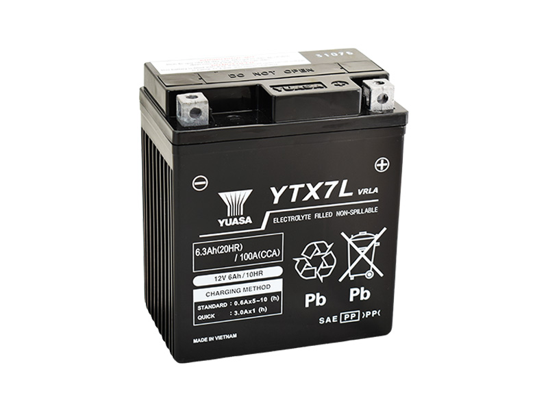 Levně Motobaterie YUASA YTX7L (factory activated), 12V, 6Ah