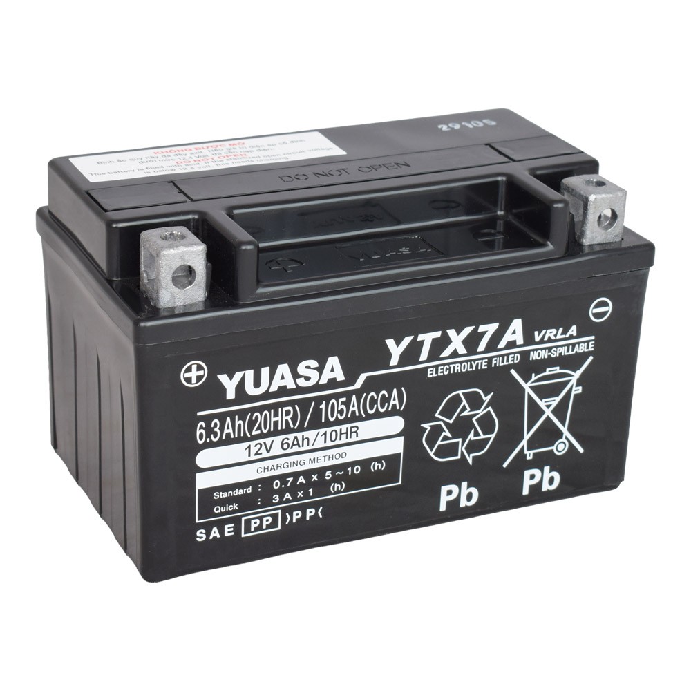 Motobaterie YUASA YTX7A (factory activated), 12V, 6Ah