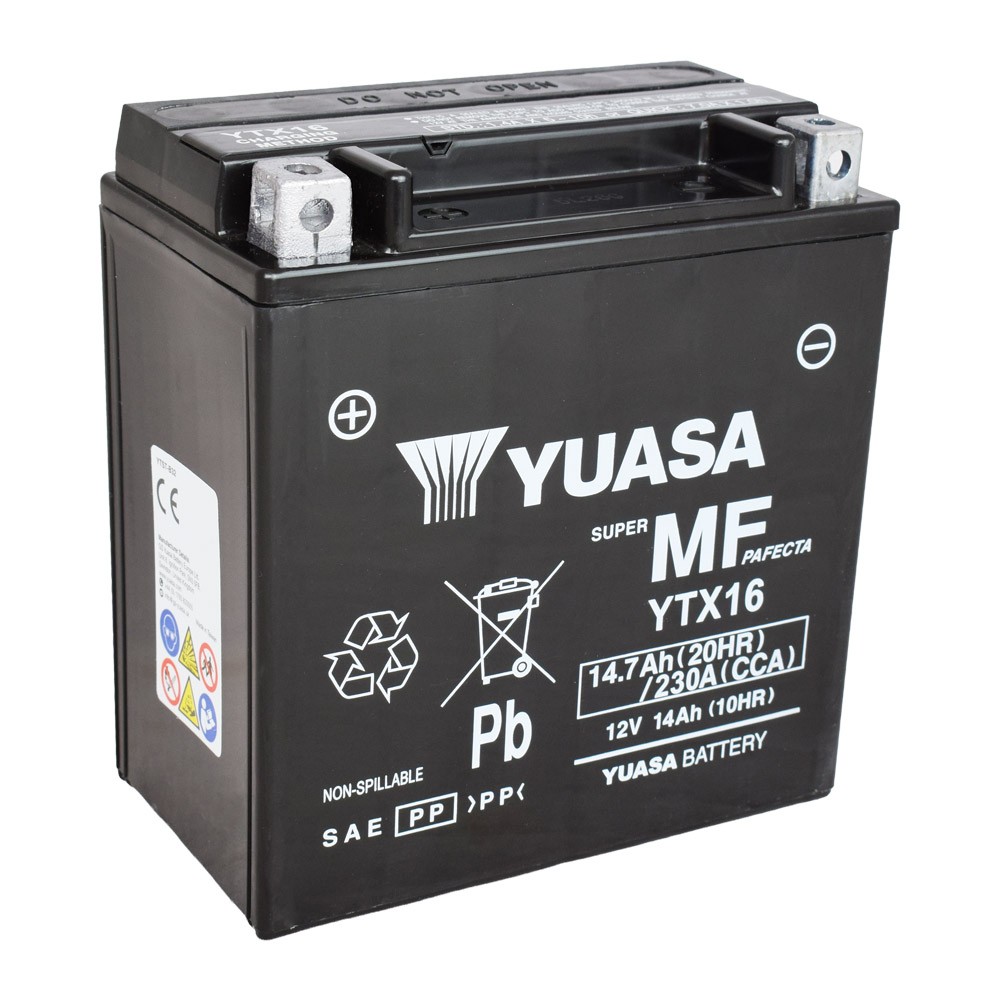 Motobaterie YUASA YTX16 (factory activated), 12V, 14Ah