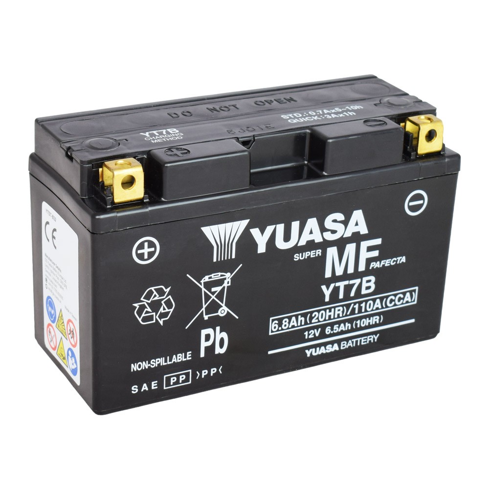Motobaterie YUASA YT7B (factory activated), 12V, 6.5Ah