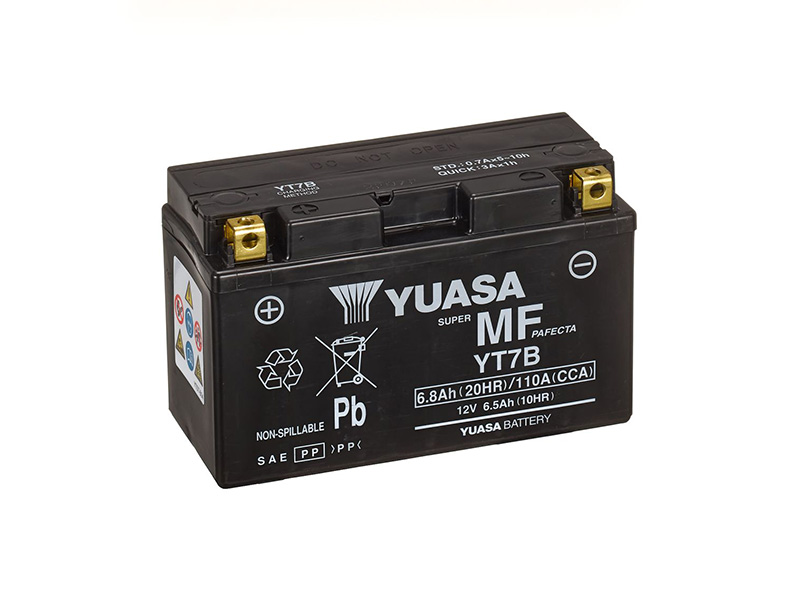 Levně Motobaterie YUASA YT7B (factory activated), 12V, 6.5Ah