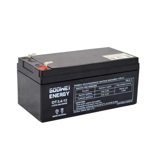 Staniční (záložní) baterie GOOWEI ENERGY OT3.4-12, 3.4Ah,12V ( VRLA ) Staniční (záložní) baterie GOOWEI ENERGY OT3.4-12, 3.4Ah,12V ( VRLA )