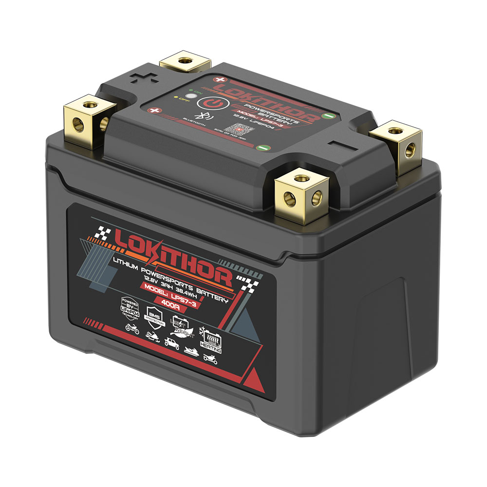 Motobaterie LOKITHOR LPS7-3, 3Ah, 12.8V, 400A, lithium (LiFePo4)