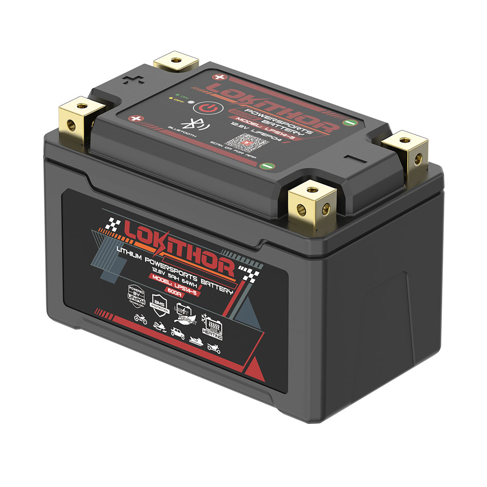 Motobaterie LOKITHOR LPS14-5, 5Ah, 12.8V, 600A, lithium (LiFePo4)