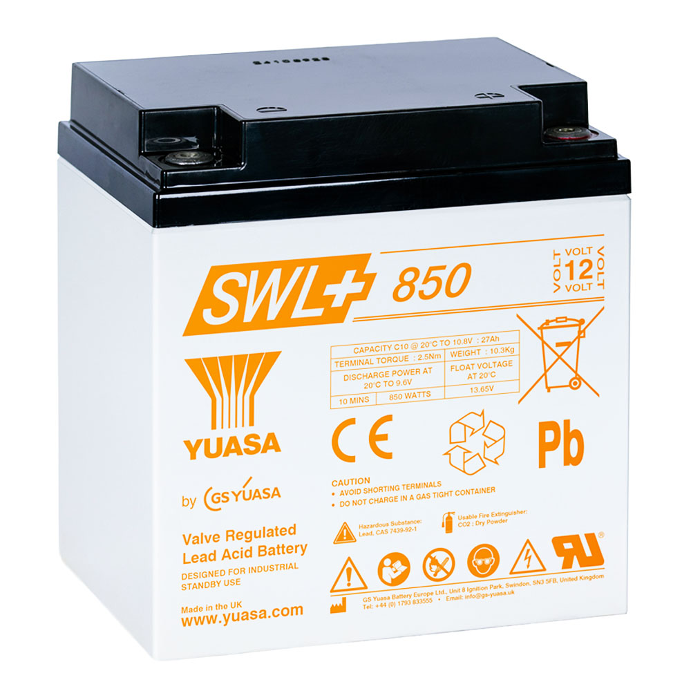 Staniční (záložní) baterie YUASA SWL+850, 28.8Ah, 12V