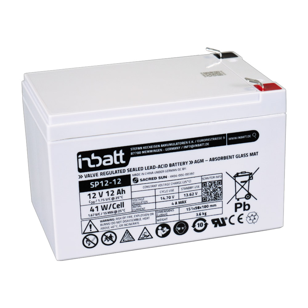Záložní baterie INBATT SP12-12, 12V, 10.9Ah