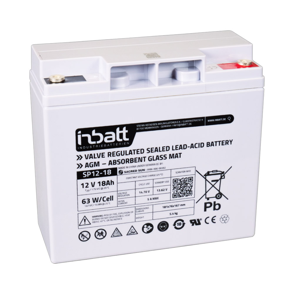Záložní baterie INBATT SP12-18, 12V, 16.6Ah