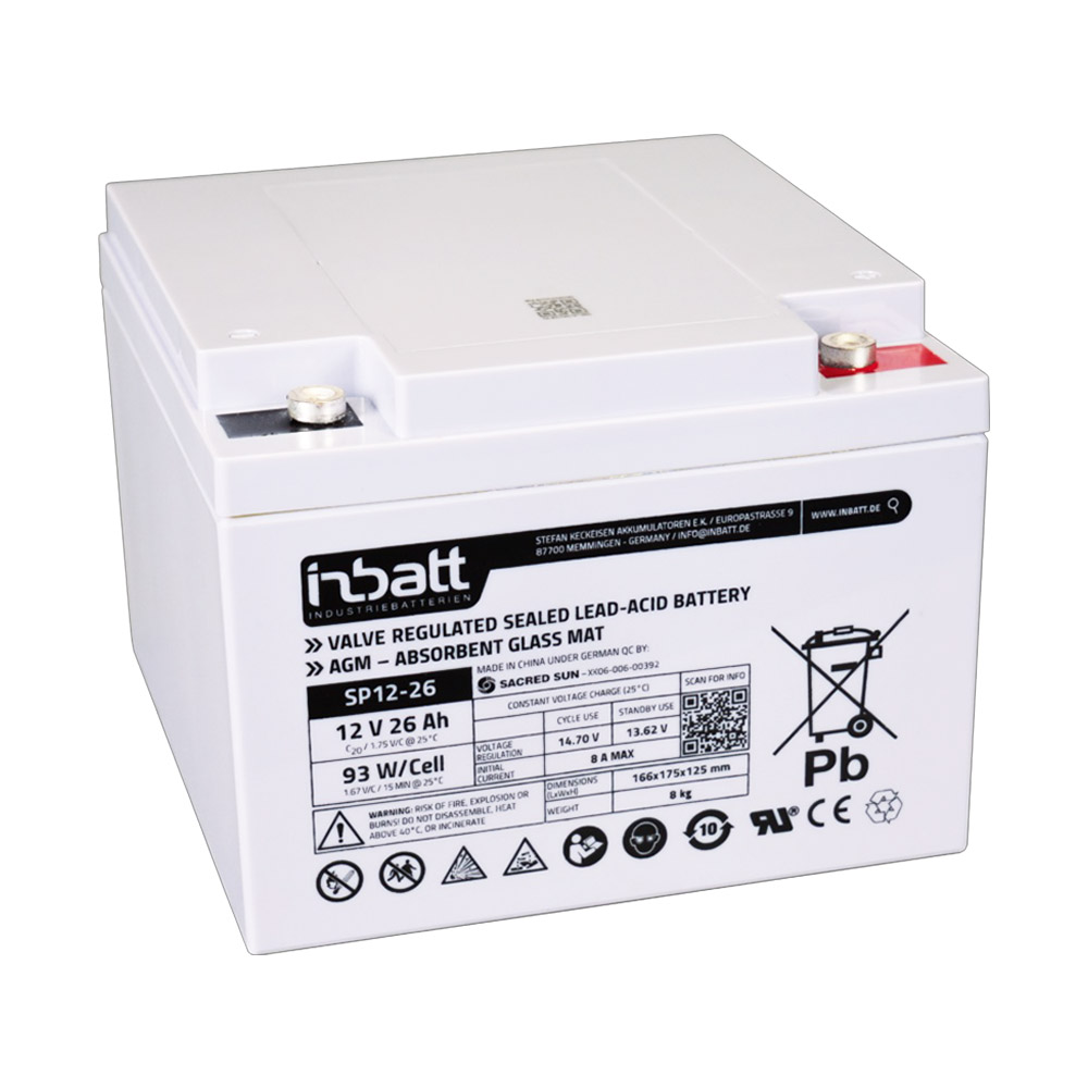 Záložní baterie INBATT SP12-26, 12V, 24.1Ah