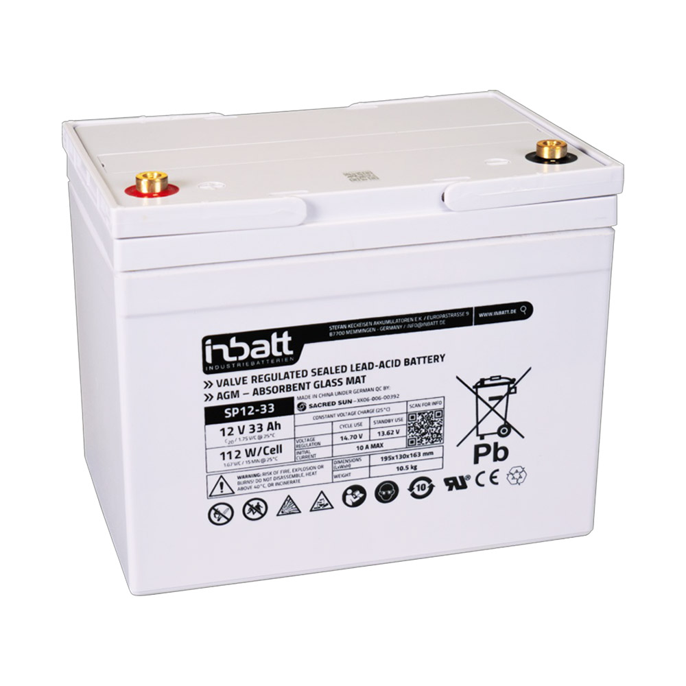 Záložní baterie INBATT SP12-33, 12V, 30.3Ah
